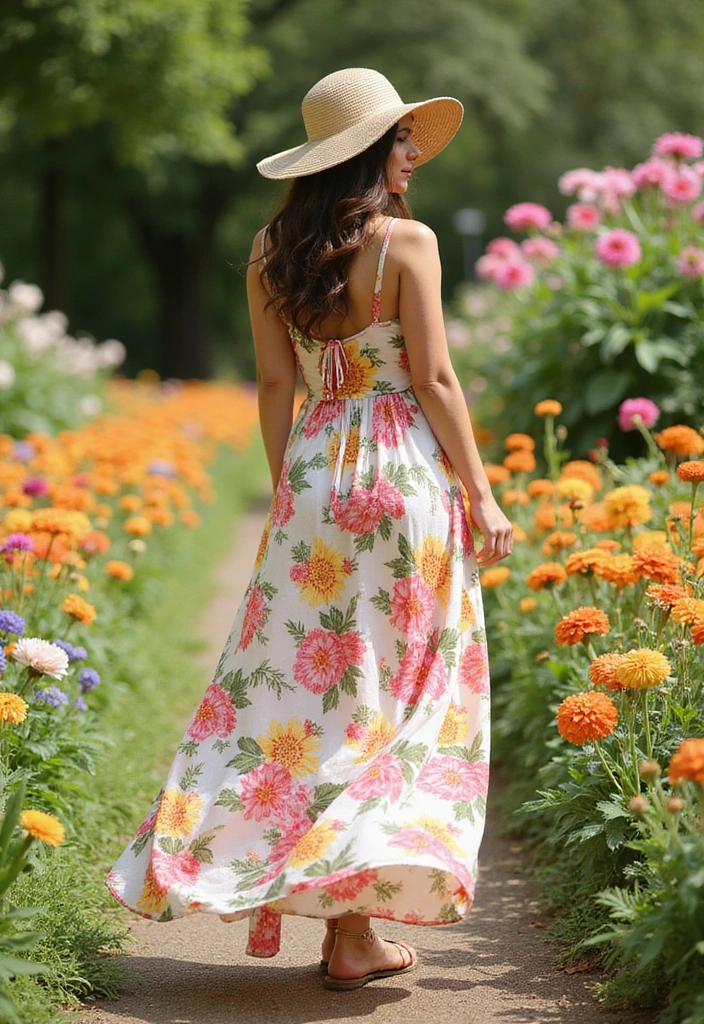10 Stunning Spring Outfits That'll Make You the Center of Attention! - 1. Floral Maxi Elegance