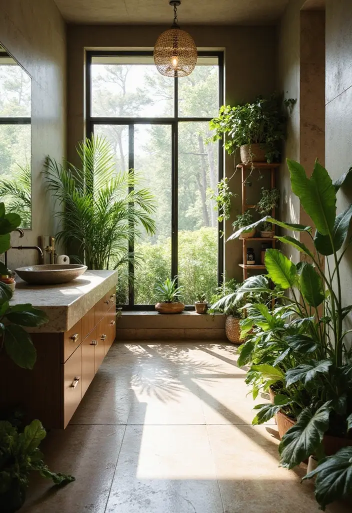 15 Luxurious Bathroom Decor Ideas That Will Make You Feel Like You're in a 5-Star Spa! - 5. Natural Elements
